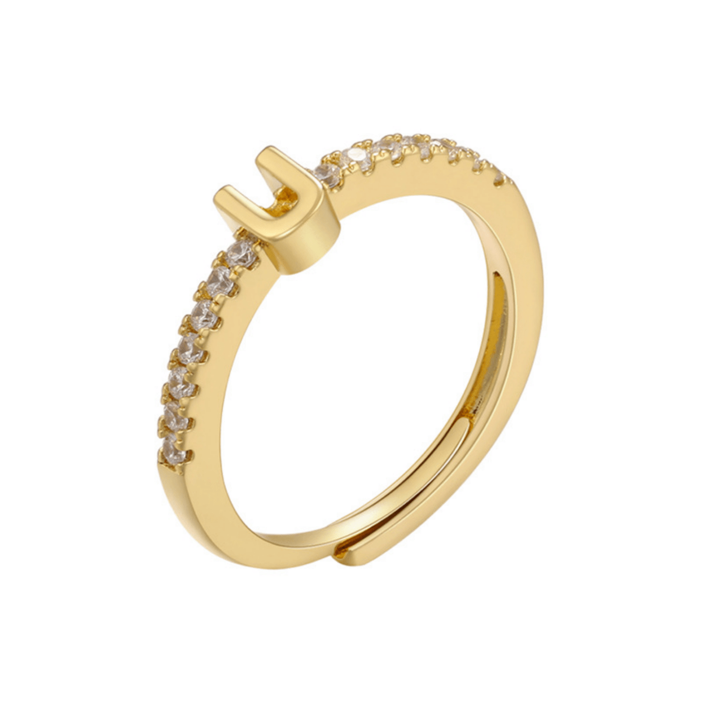RICCARDI - BAGUE AJUSTABLE "Elegant Initial Sparkle" - Riccardi