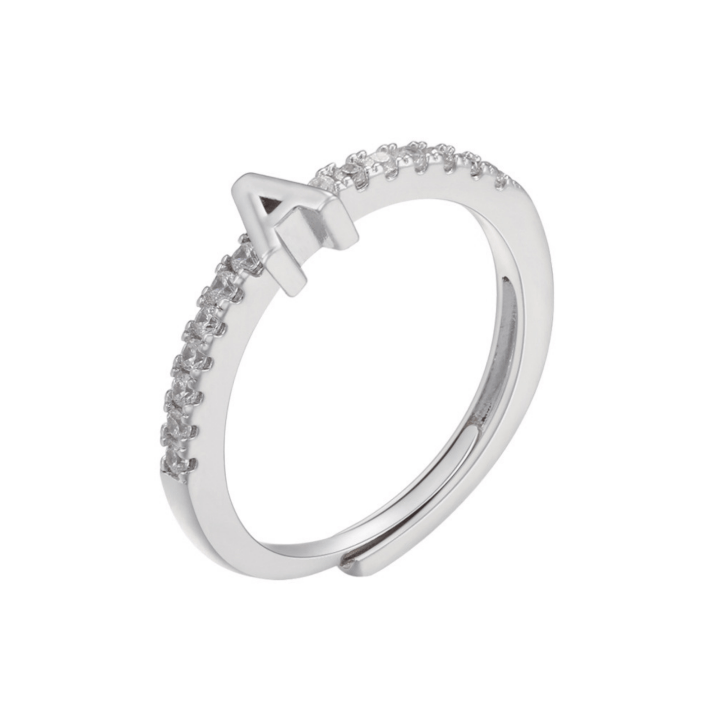 RICCARDI - BAGUE AJUSTABLE "Elegant Initial Sparkle" - Riccardi