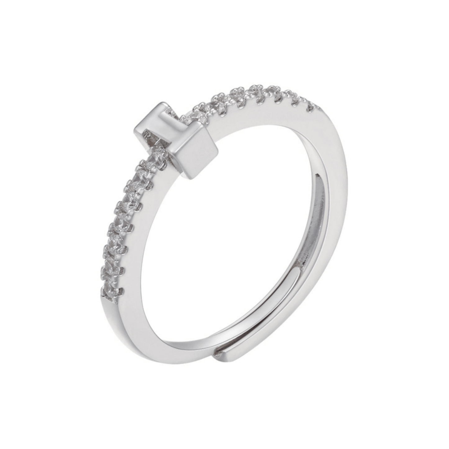 RICCARDI - BAGUE AJUSTABLE "Elegant Initial Sparkle" - Riccardi