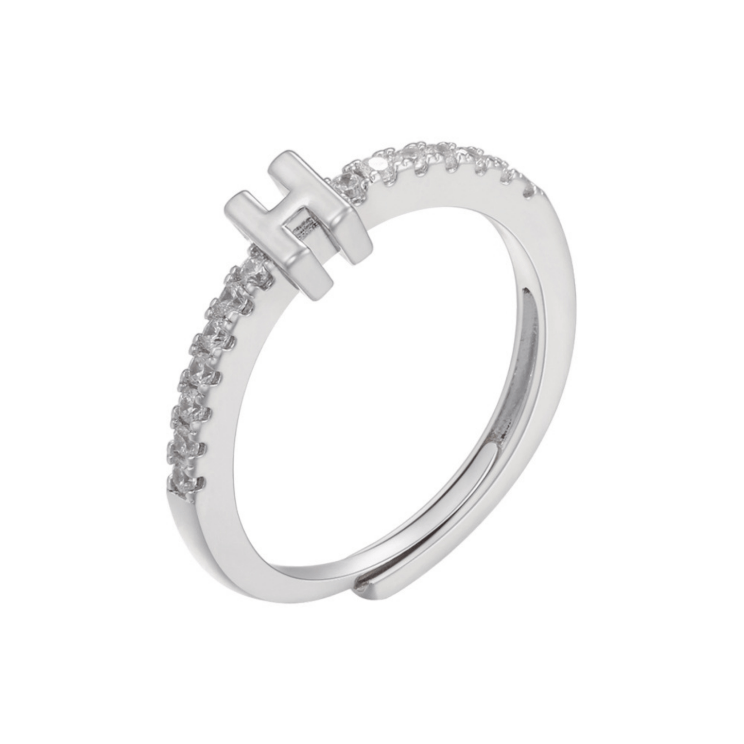 RICCARDI - BAGUE AJUSTABLE "Elegant Initial Sparkle" - Riccardi