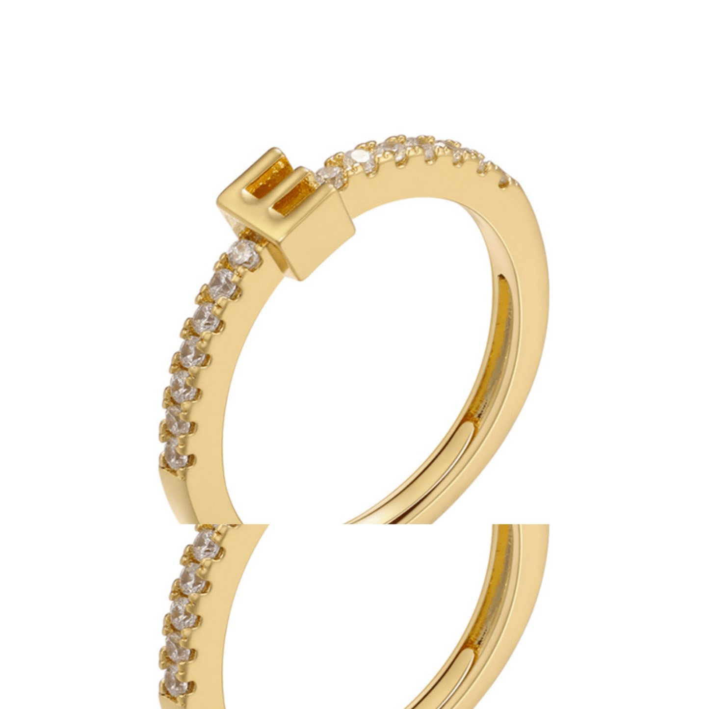 RICCARDI - BAGUE AJUSTABLE "Elegant Initial Sparkle" - Riccardi