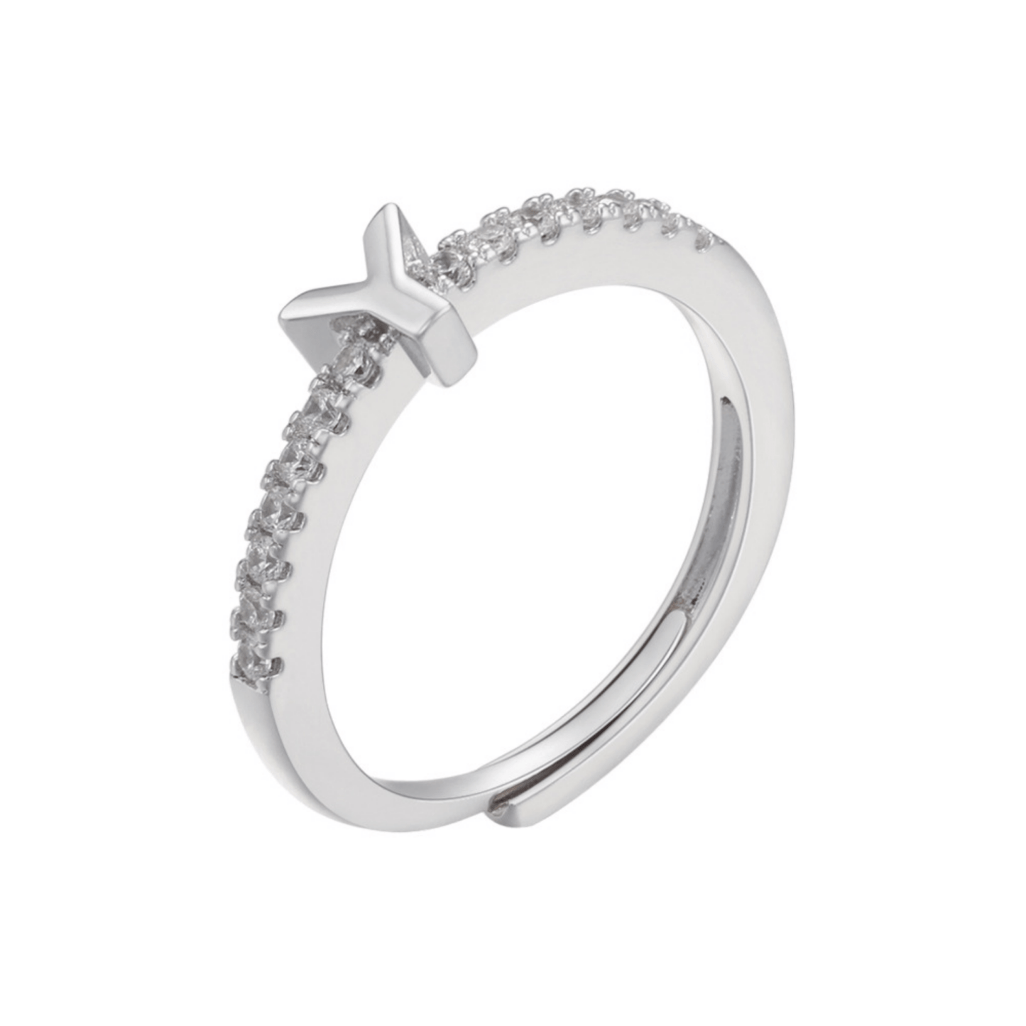 RICCARDI - BAGUE AJUSTABLE "Elegant Initial Sparkle" - Riccardi