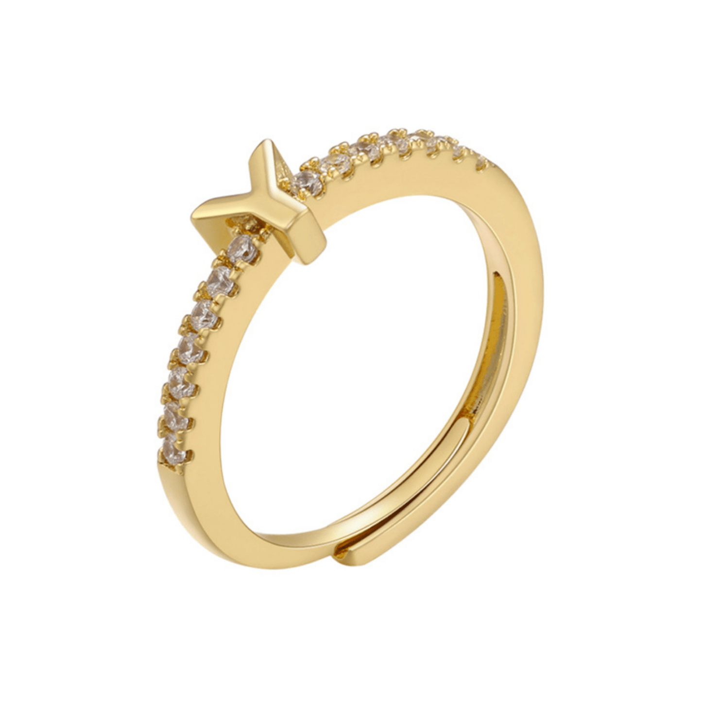 RICCARDI - BAGUE AJUSTABLE "Elegant Initial Sparkle" - Riccardi