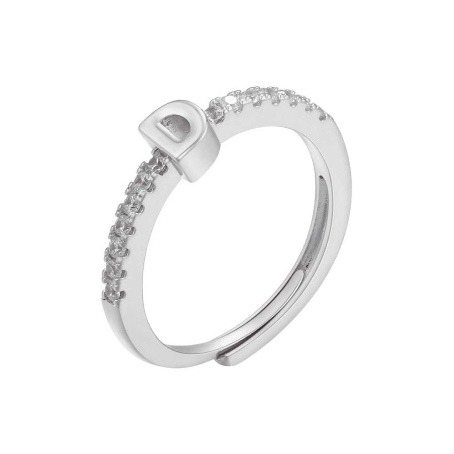 RICCARDI - BAGUE AJUSTABLE "Elegant Initial Sparkle" - Riccardi