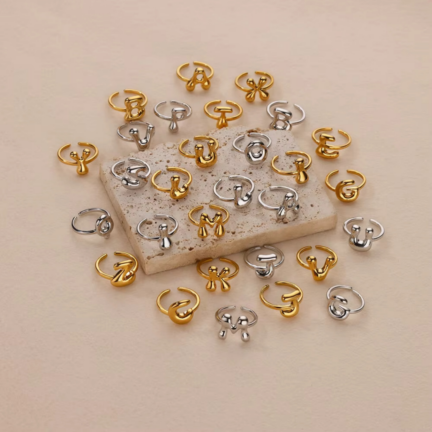 RICCARDI - BAGUE AJUSTABLE "Initial Design" 2 - Riccardi