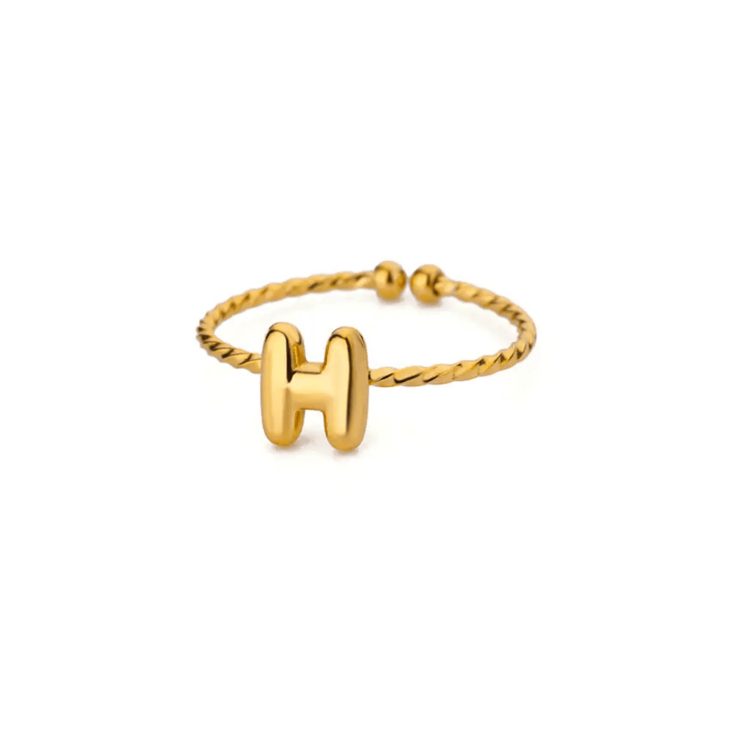 RICCARDI - BAGUE AJUSTABLE "Minimalist Initial Ring" - Riccardi