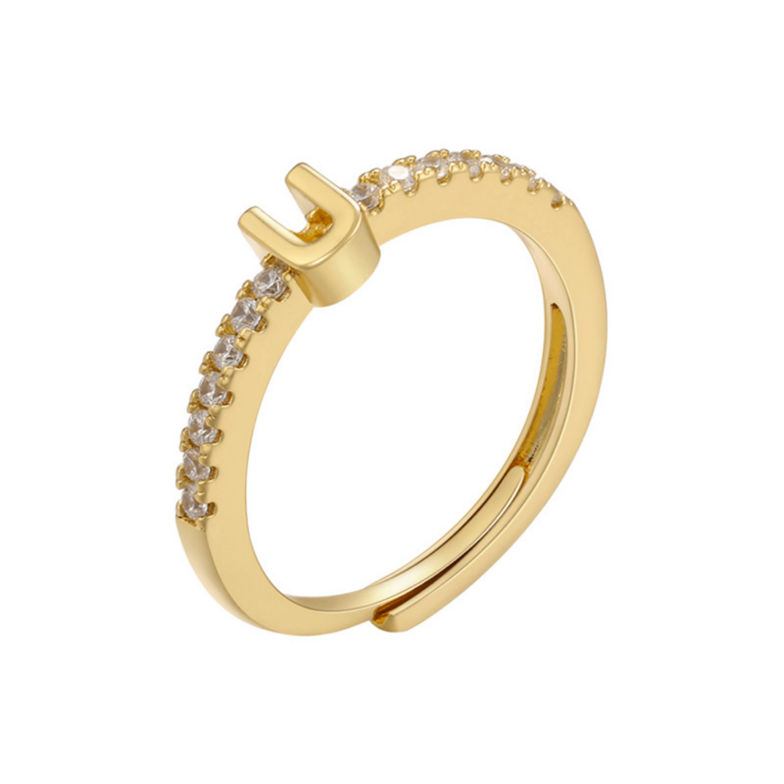 RICCARDI - BAGUE AJUSTABLE "Elegant Initial Sparkle" - Riccardi