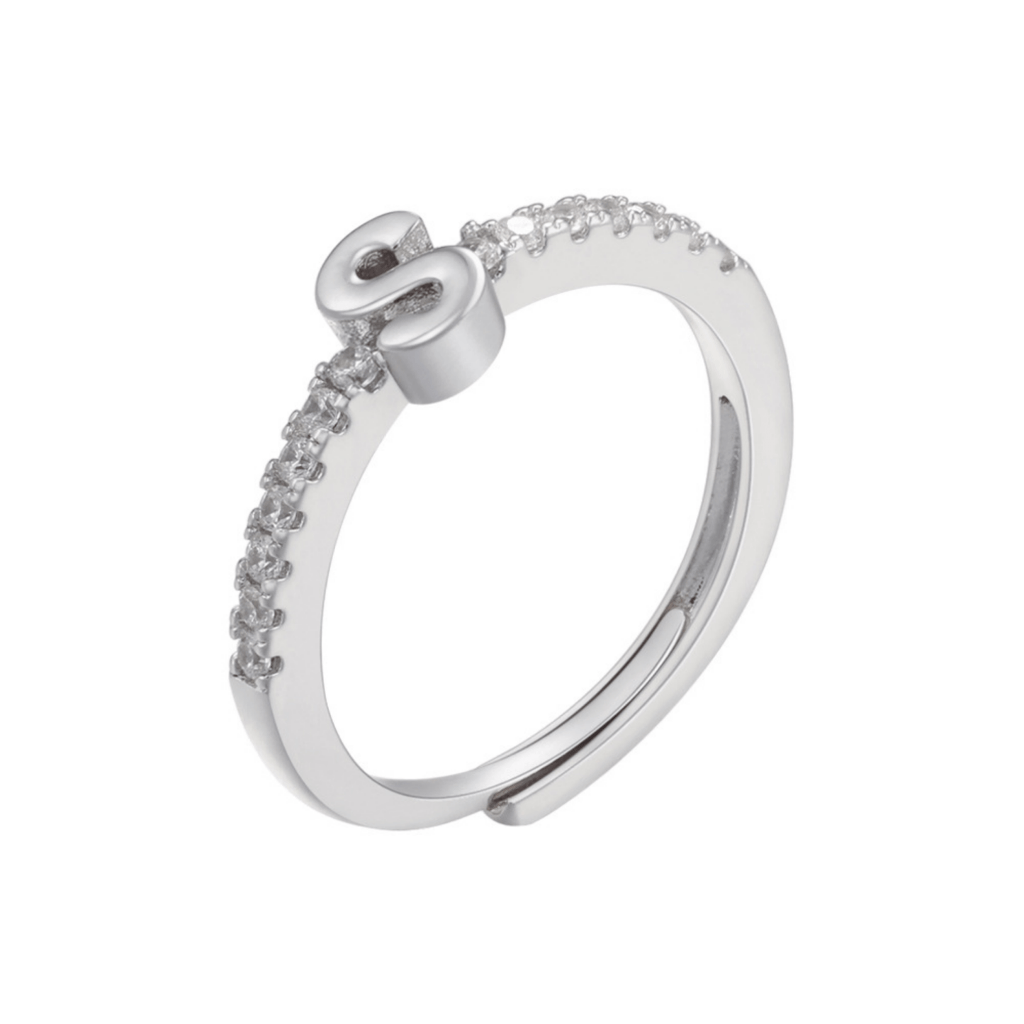 RICCARDI - BAGUE AJUSTABLE "Elegant Initial Sparkle" - Riccardi