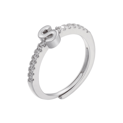 RICCARDI - BAGUE AJUSTABLE "Elegant Initial Sparkle" - Riccardi