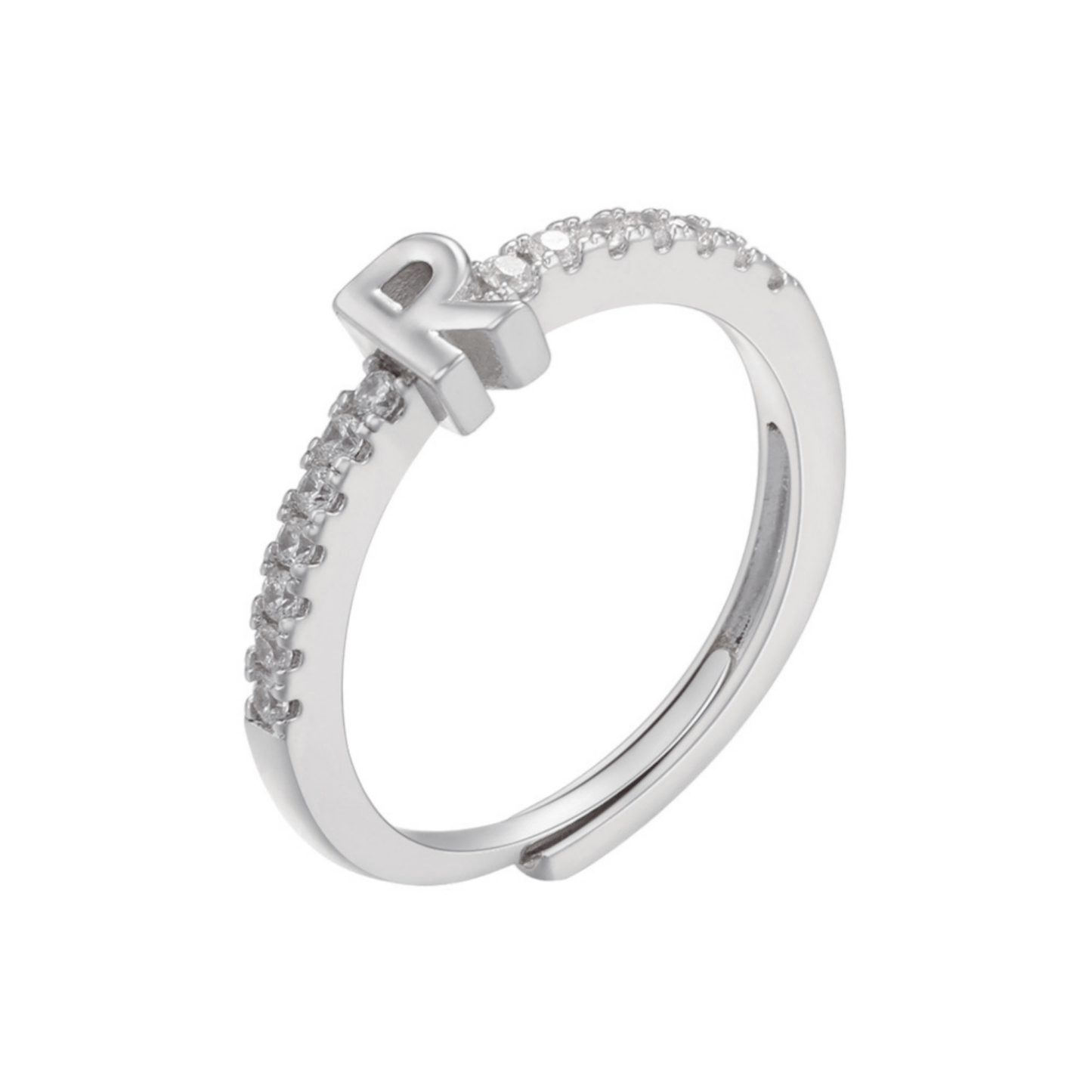 RICCARDI - BAGUE AJUSTABLE "Elegant Initial Sparkle" - Riccardi