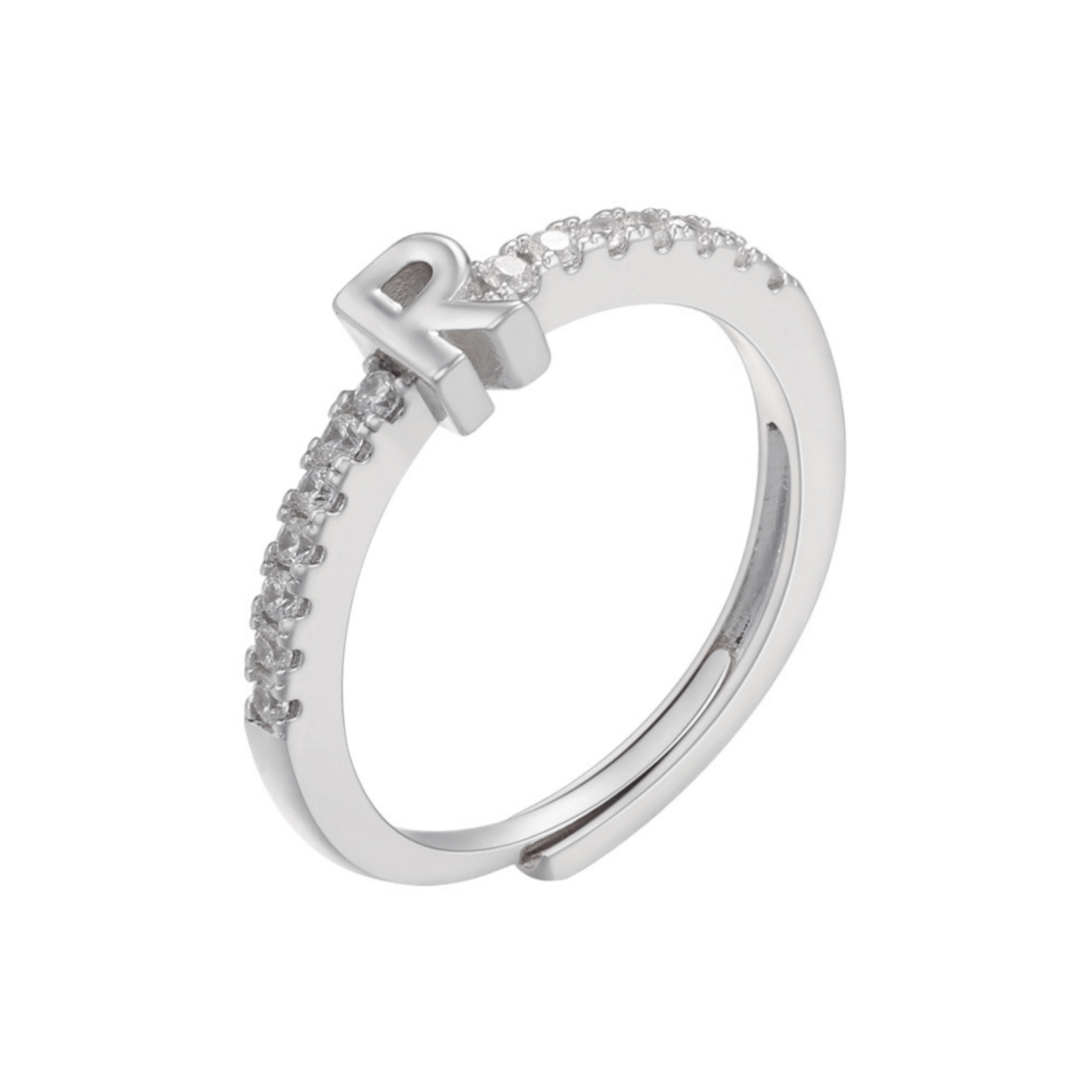 RICCARDI - BAGUE AJUSTABLE "Elegant Initial Sparkle" - Riccardi