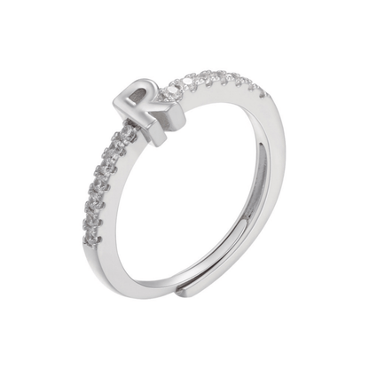 RICCARDI - BAGUE AJUSTABLE "Elegant Initial Sparkle" - Riccardi