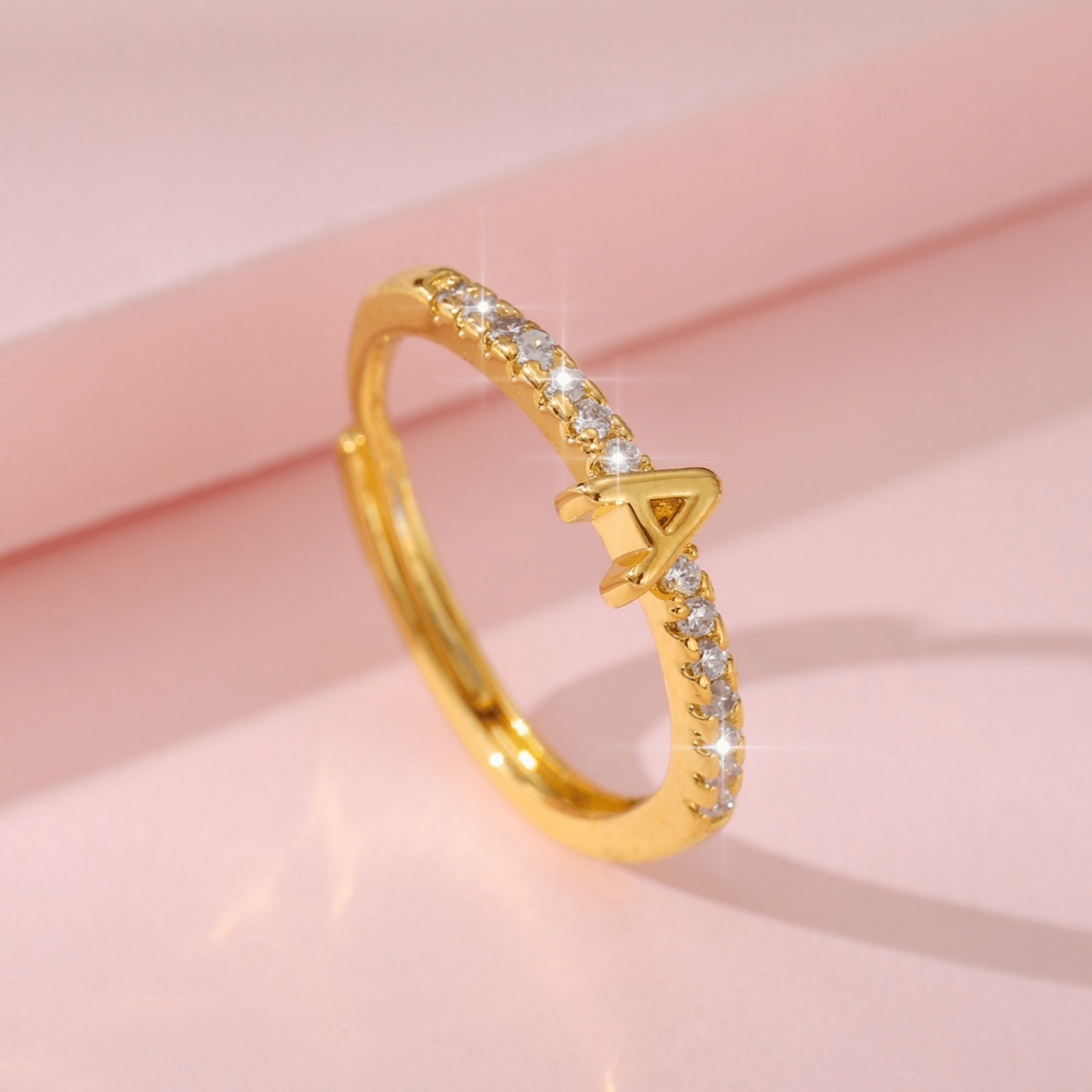 RICCARDI - BAGUE AJUSTABLE "Elegant Initial Sparkle" - Riccardi