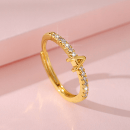 RICCARDI - BAGUE AJUSTABLE "Elegant Initial Sparkle" - Riccardi