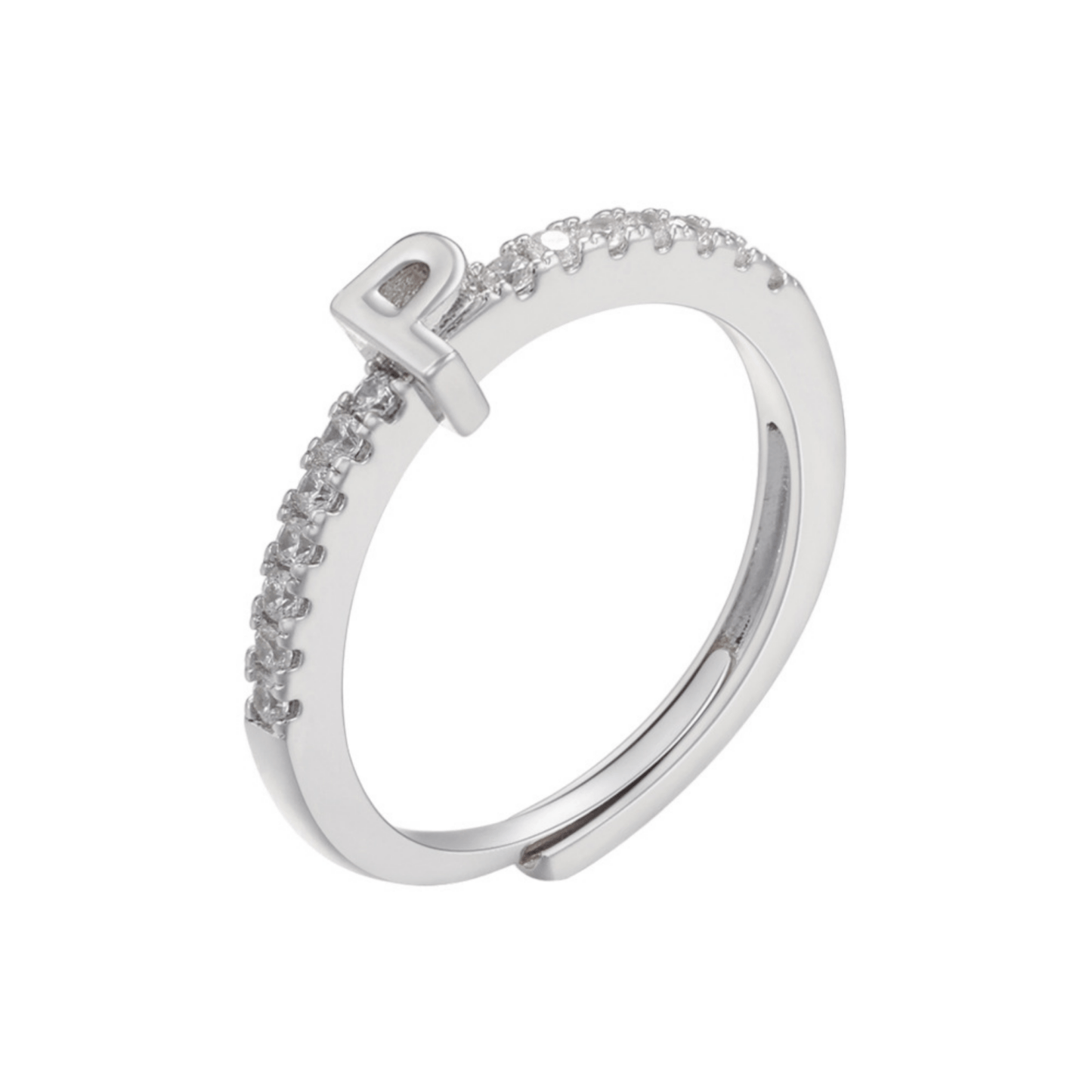 RICCARDI - BAGUE AJUSTABLE "Elegant Initial Sparkle" - Riccardi