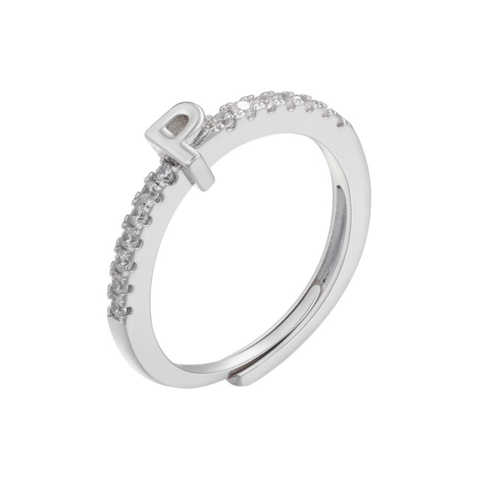 RICCARDI - BAGUE AJUSTABLE "Elegant Initial Sparkle" - Riccardi