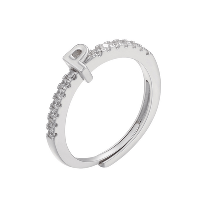 RICCARDI - BAGUE AJUSTABLE "Elegant Initial Sparkle" - Riccardi
