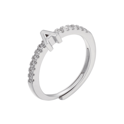RICCARDI - BAGUE AJUSTABLE "Elegant Initial Sparkle" - Riccardi