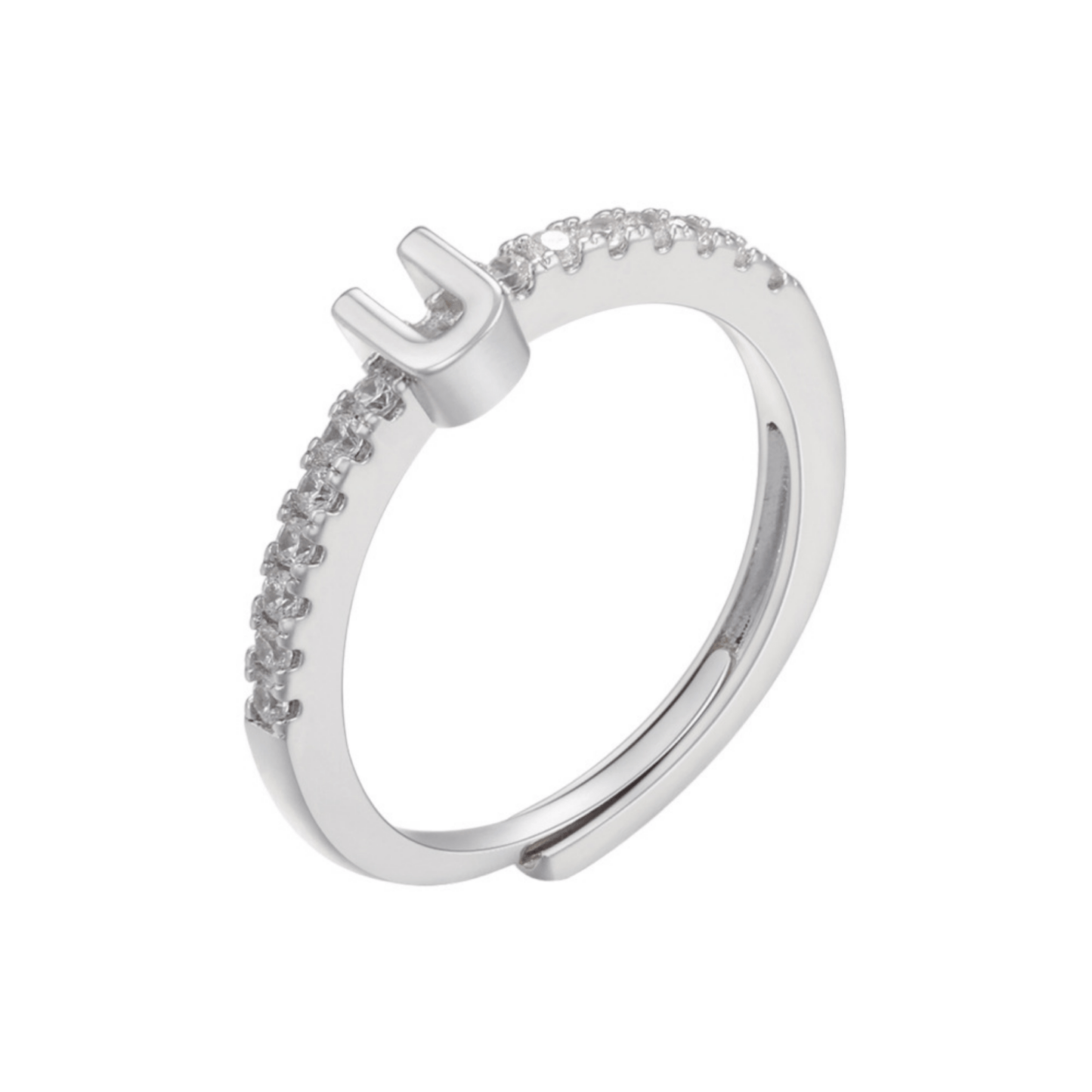 RICCARDI - BAGUE AJUSTABLE "Elegant Initial Sparkle" - Riccardi