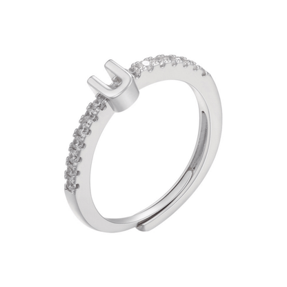 RICCARDI - BAGUE AJUSTABLE "Elegant Initial Sparkle" - Riccardi