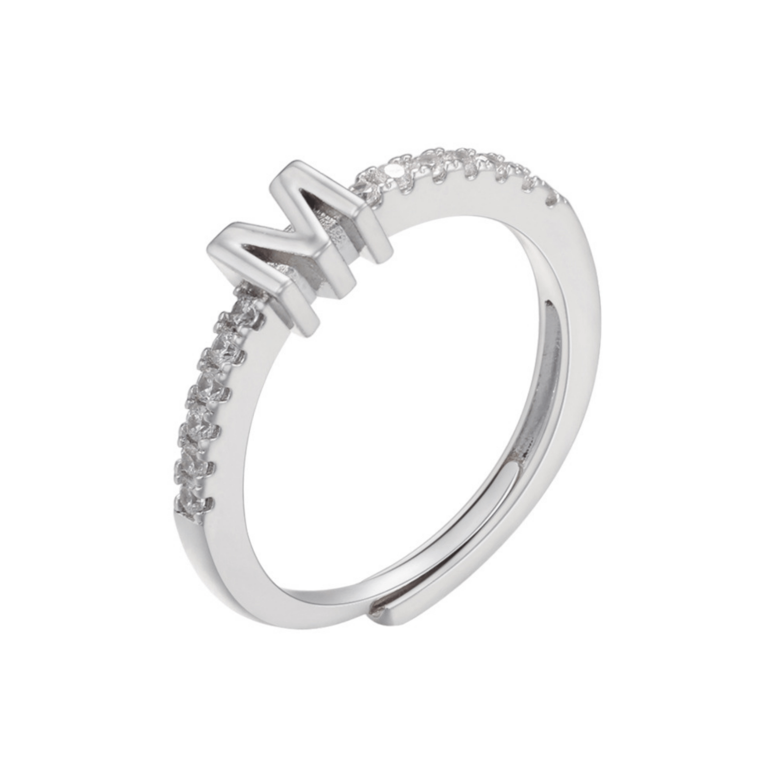 RICCARDI - BAGUE AJUSTABLE "Elegant Initial Sparkle" - Riccardi