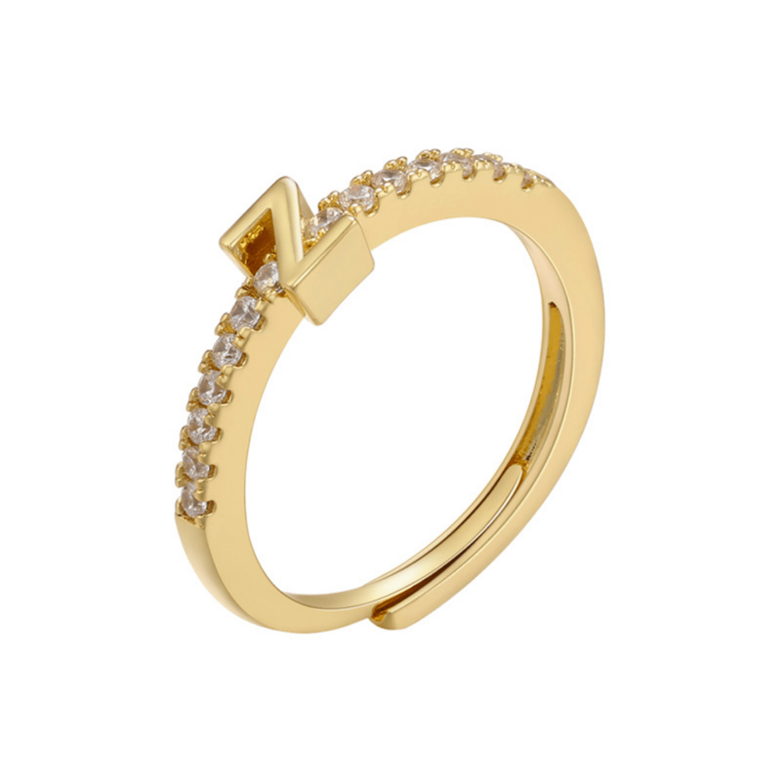 RICCARDI - BAGUE AJUSTABLE "Elegant Initial Sparkle" - Riccardi