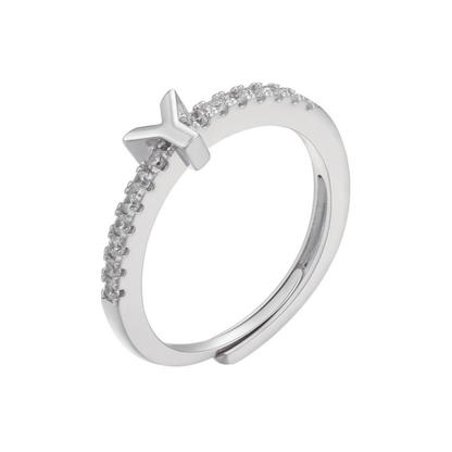 RICCARDI - BAGUE AJUSTABLE "Elegant Initial Sparkle" - Riccardi