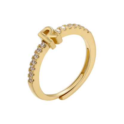 RICCARDI - BAGUE AJUSTABLE "Elegant Initial Sparkle" - Riccardi