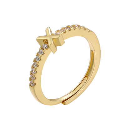 RICCARDI - BAGUE AJUSTABLE "Elegant Initial Sparkle" - Riccardi
