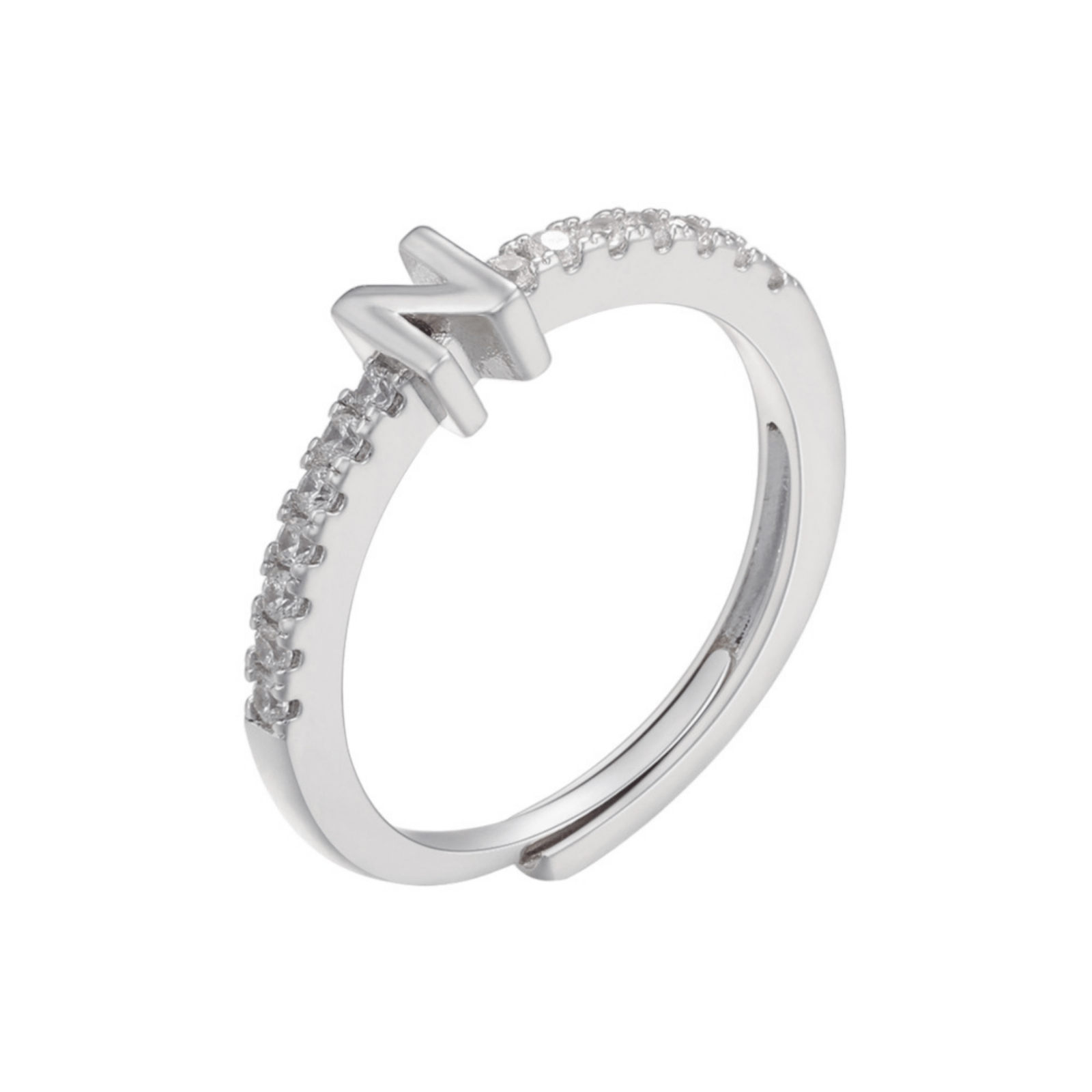 RICCARDI - BAGUE AJUSTABLE "Elegant Initial Sparkle" - Riccardi