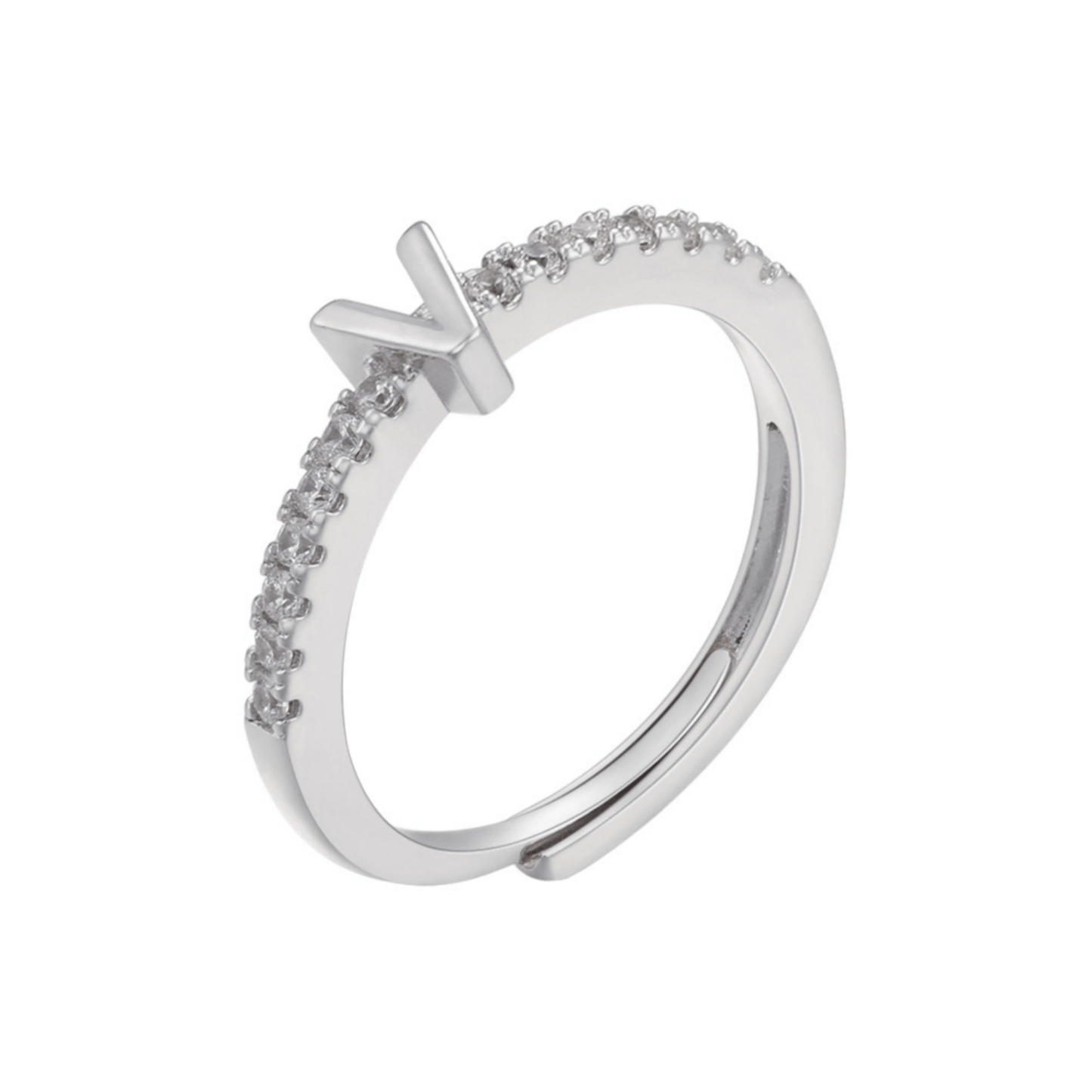 RICCARDI - BAGUE AJUSTABLE "Elegant Initial Sparkle" - Riccardi