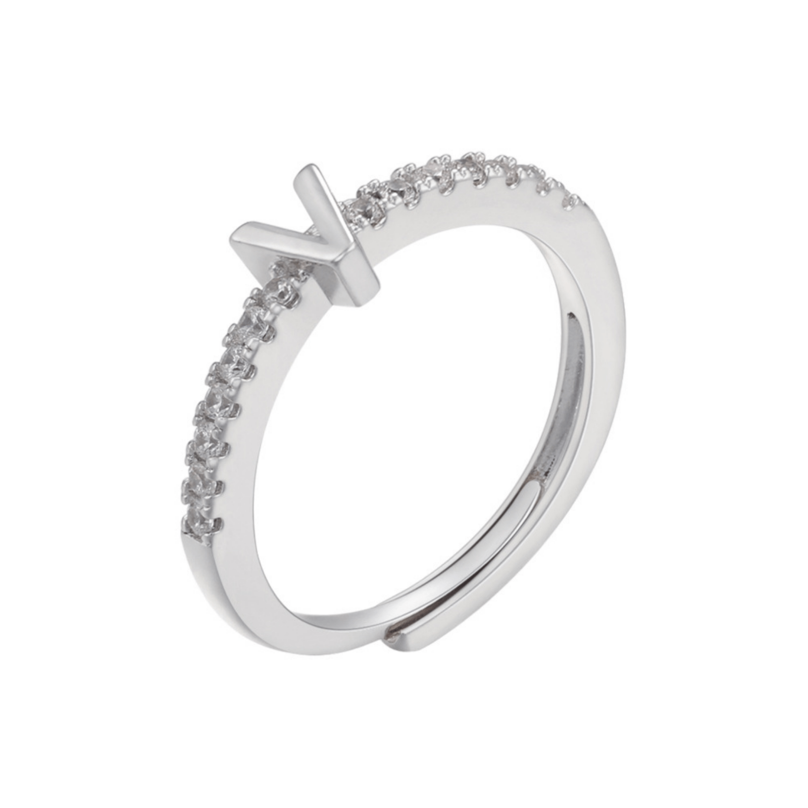 RICCARDI - BAGUE AJUSTABLE "Elegant Initial Sparkle" - Riccardi