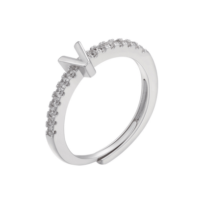 RICCARDI - BAGUE AJUSTABLE "Elegant Initial Sparkle" - Riccardi
