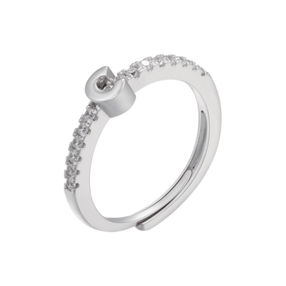 RICCARDI - BAGUE AJUSTABLE "Elegant Initial Sparkle" - Riccardi