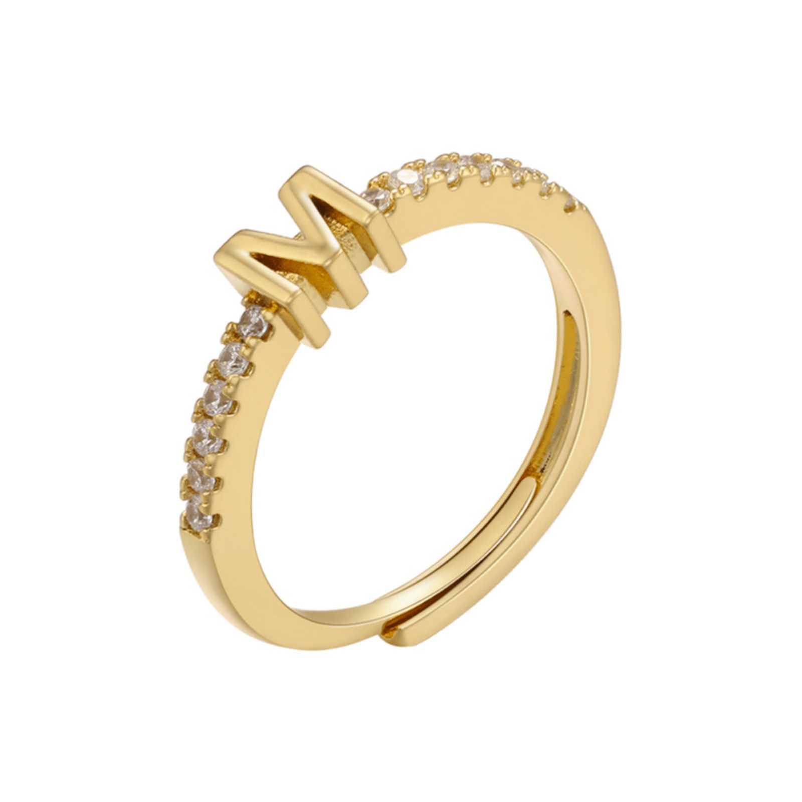 RICCARDI - BAGUE AJUSTABLE "Elegant Initial Sparkle" - Riccardi