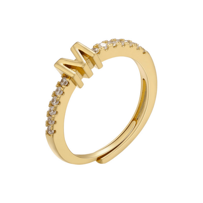 RICCARDI - BAGUE AJUSTABLE "Elegant Initial Sparkle" - Riccardi