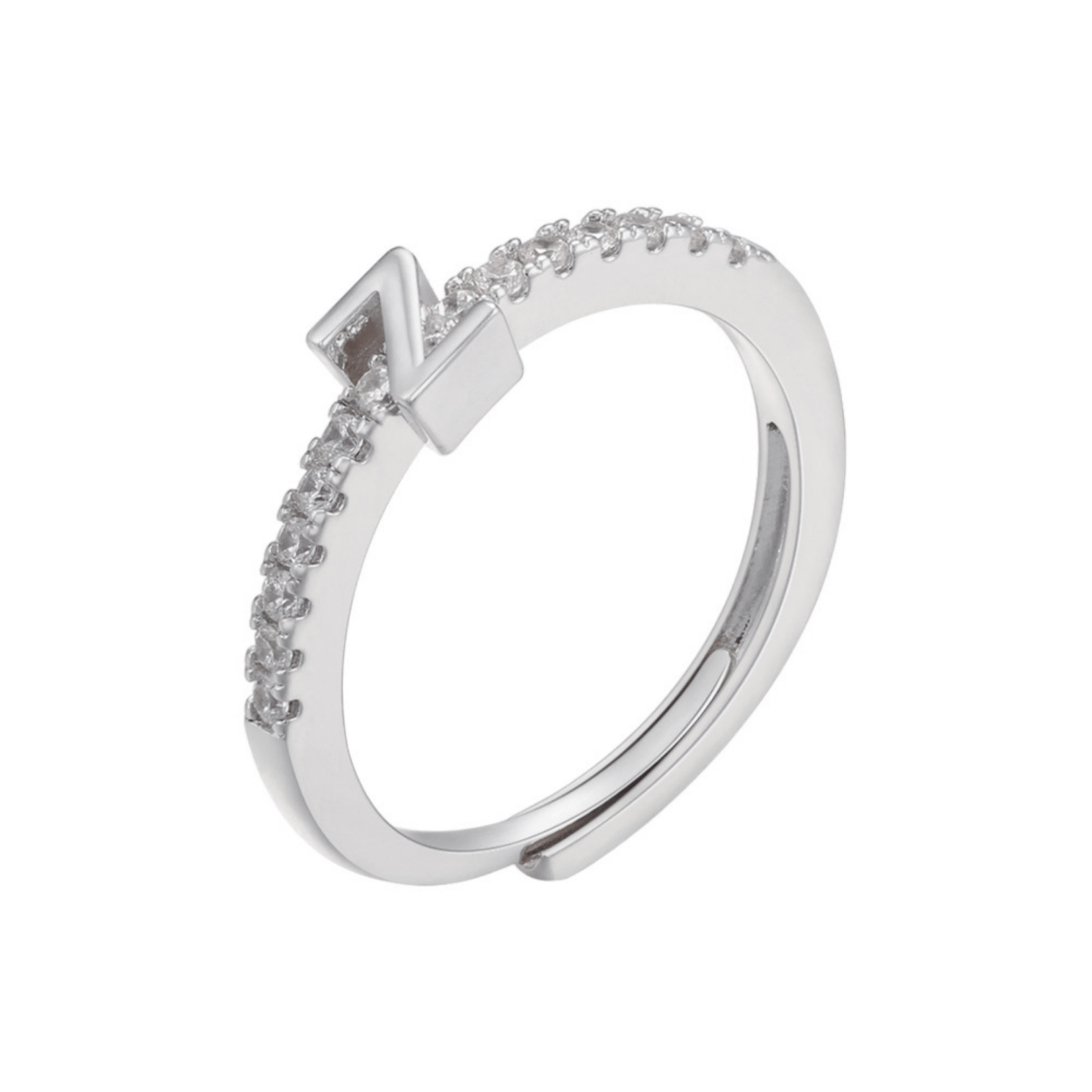 RICCARDI - BAGUE AJUSTABLE "Elegant Initial Sparkle" - Riccardi