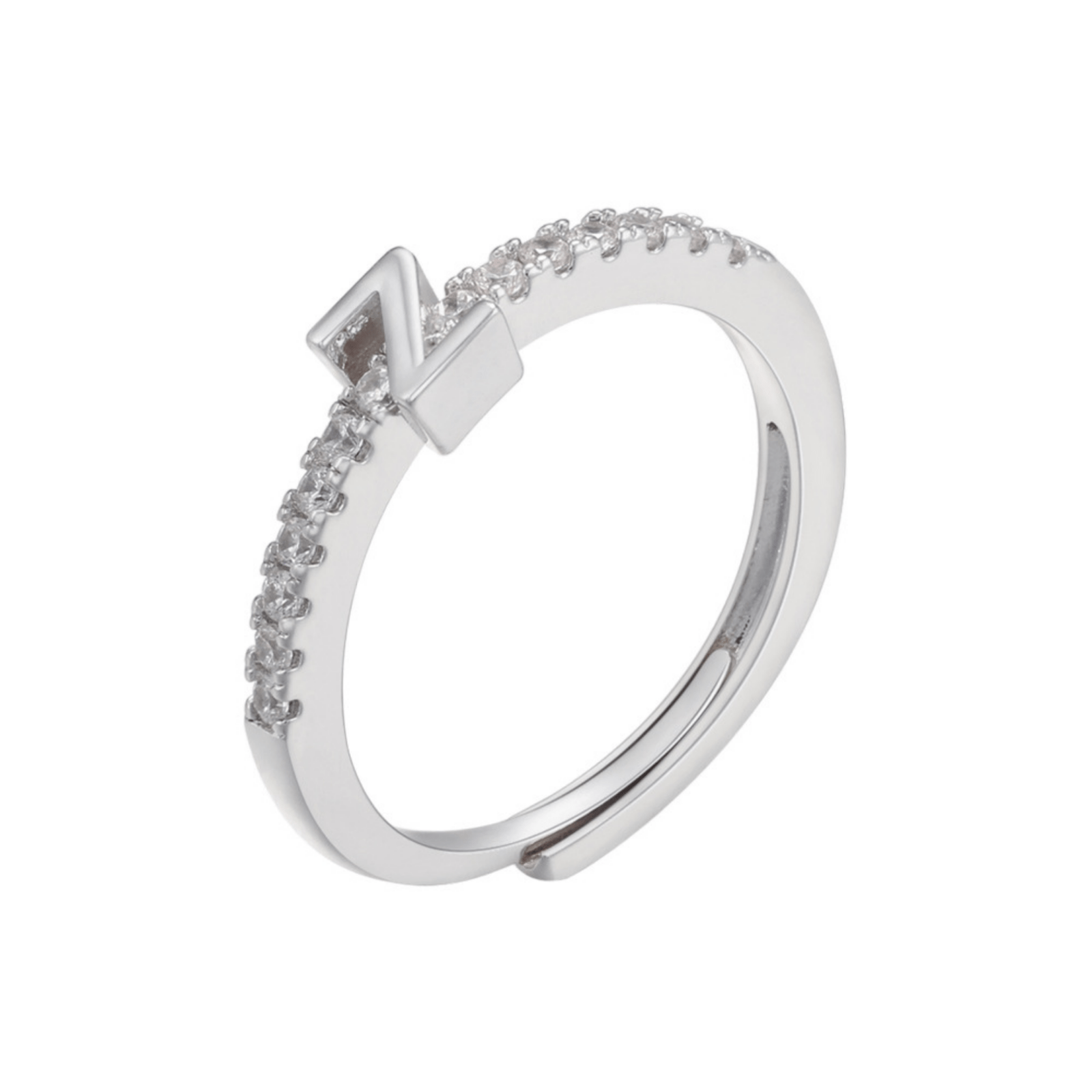 RICCARDI - BAGUE AJUSTABLE "Elegant Initial Sparkle" - Riccardi
