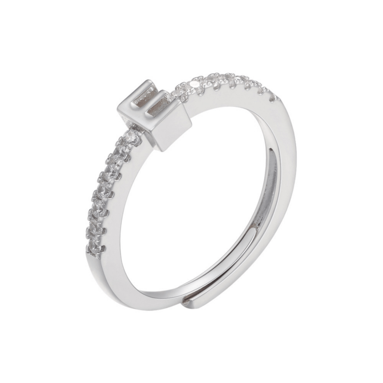 RICCARDI - BAGUE AJUSTABLE "Elegant Initial Sparkle" - Riccardi