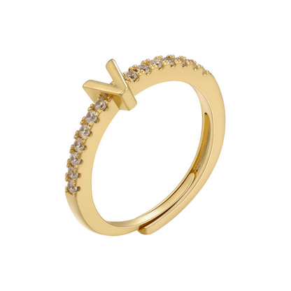 RICCARDI - BAGUE AJUSTABLE "Elegant Initial Sparkle" - Riccardi