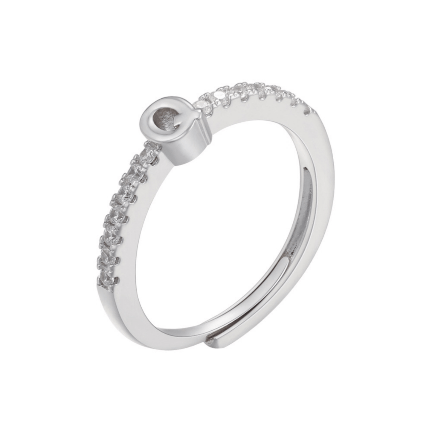 RICCARDI - BAGUE AJUSTABLE "Elegant Initial Sparkle" - Riccardi