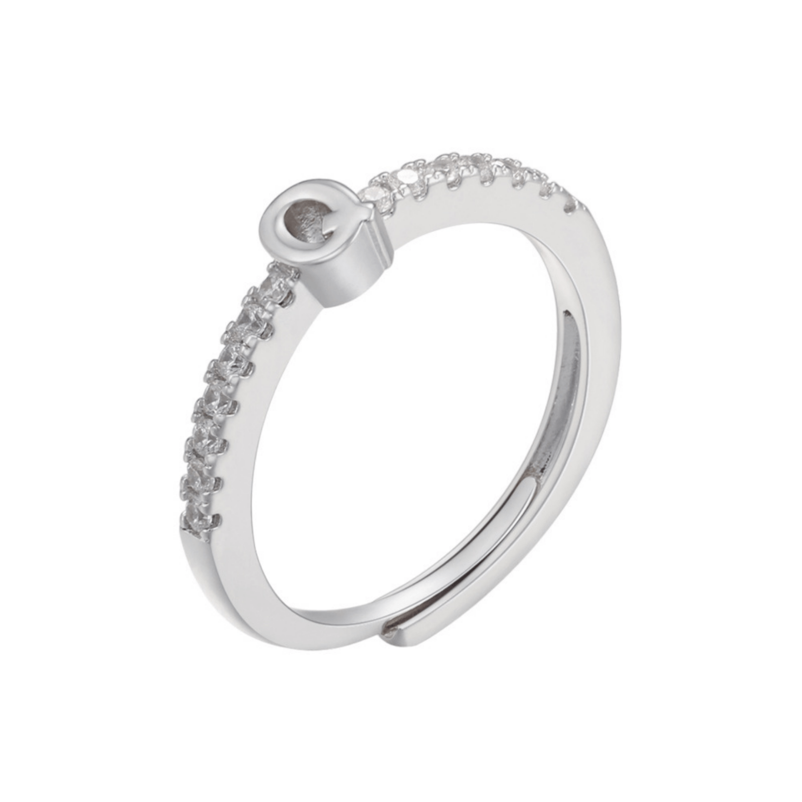 RICCARDI - BAGUE AJUSTABLE "Elegant Initial Sparkle" - Riccardi