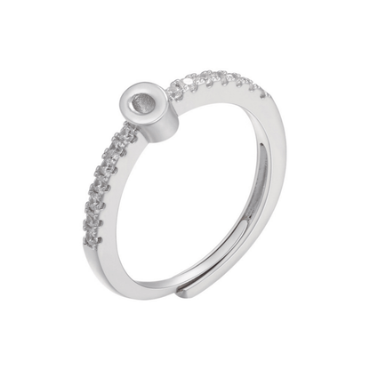 RICCARDI - BAGUE AJUSTABLE "Elegant Initial Sparkle" - Riccardi