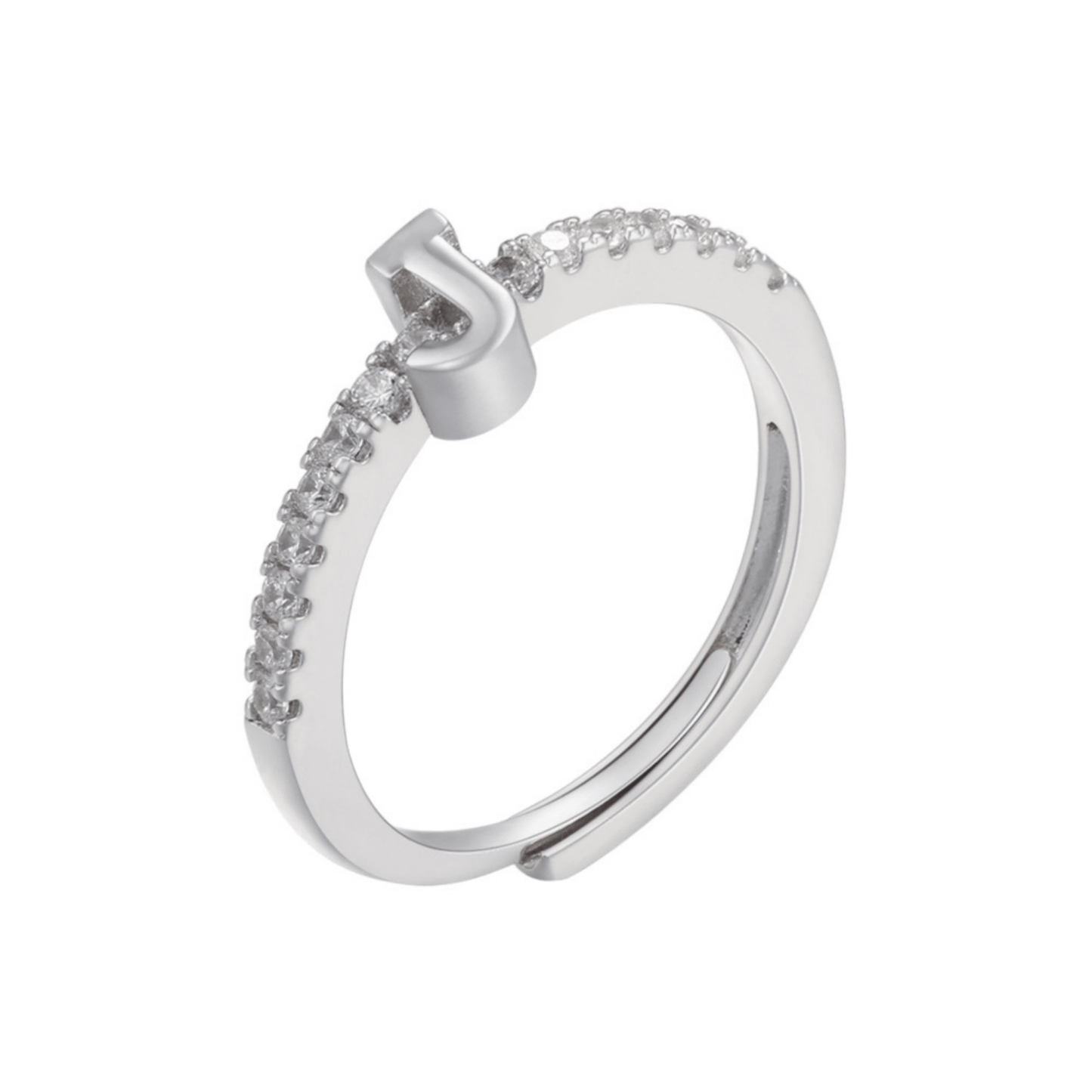 RICCARDI - BAGUE AJUSTABLE "Elegant Initial Sparkle" - Riccardi