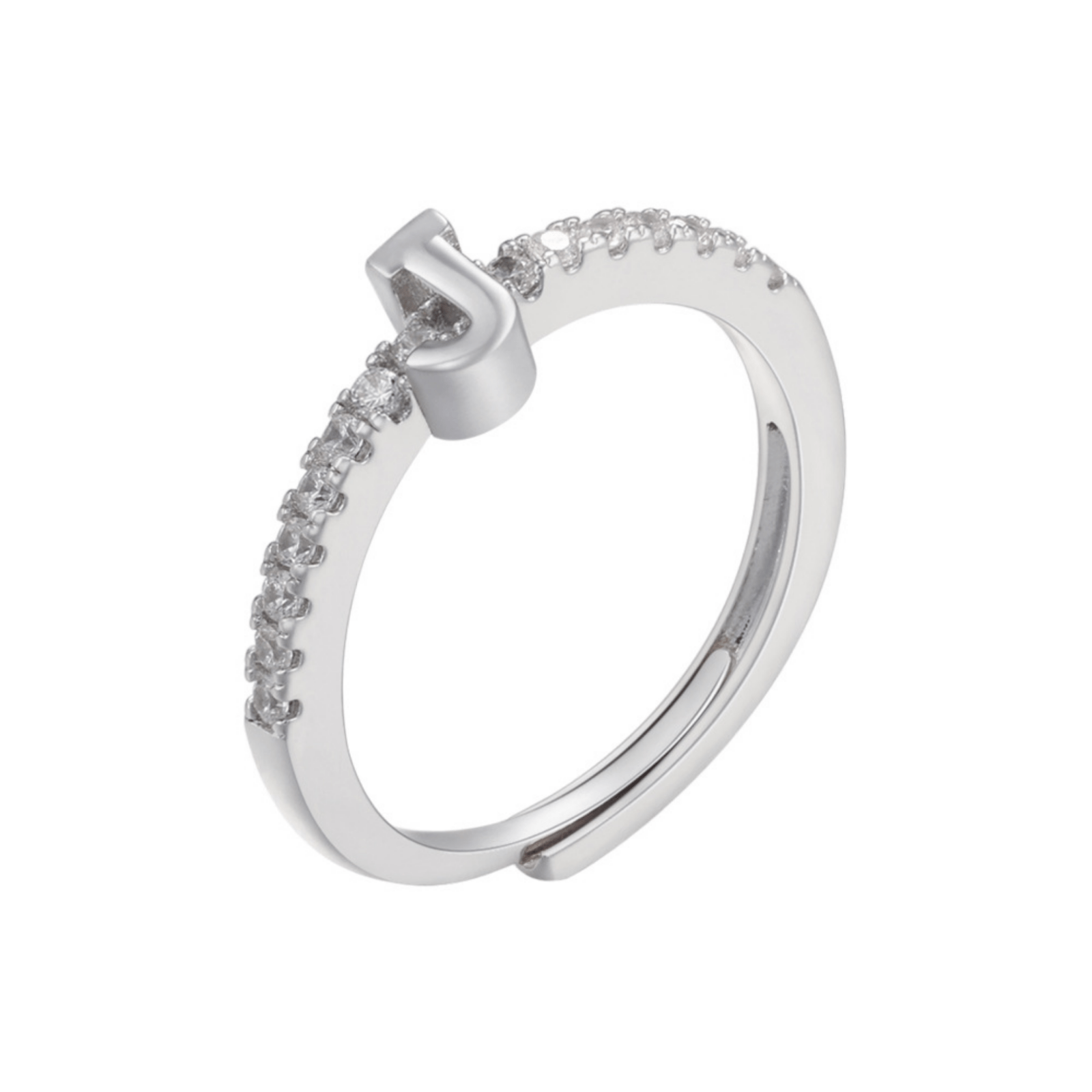 RICCARDI - BAGUE AJUSTABLE "Elegant Initial Sparkle" - Riccardi
