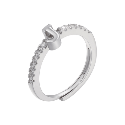 RICCARDI - BAGUE AJUSTABLE "Elegant Initial Sparkle" - Riccardi