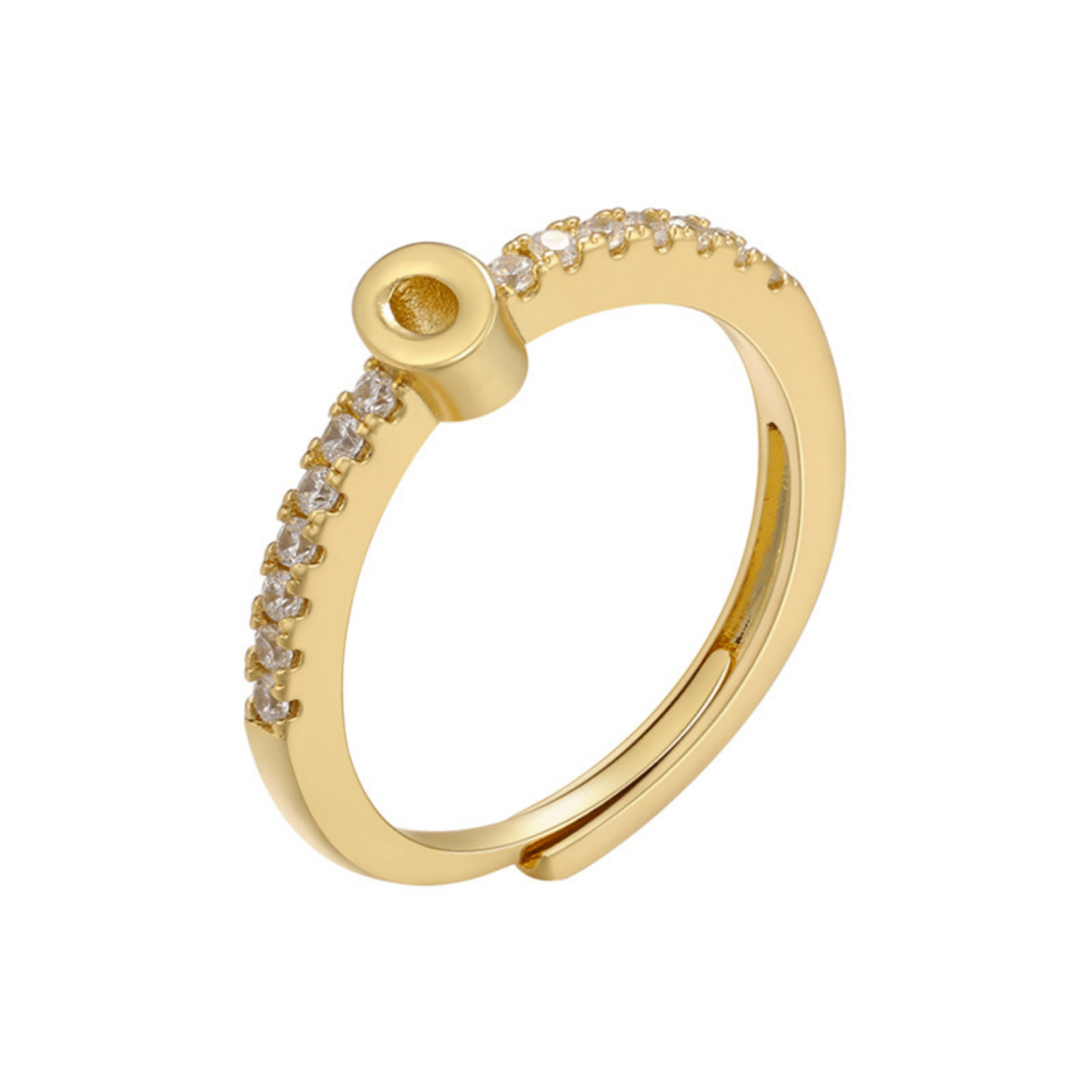 RICCARDI - BAGUE AJUSTABLE "Elegant Initial Sparkle" - Riccardi