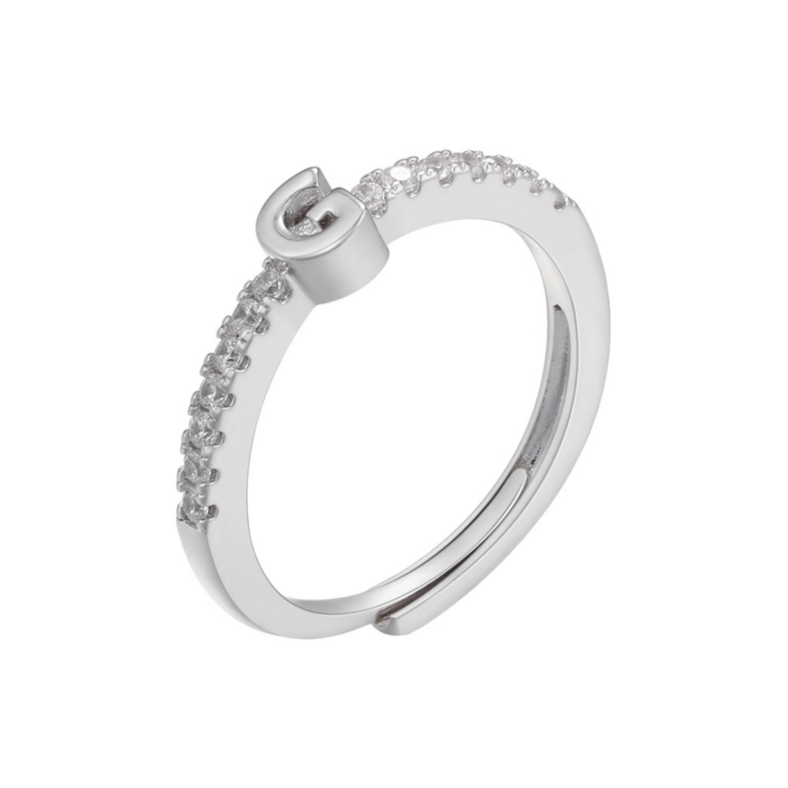 RICCARDI - BAGUE AJUSTABLE "Elegant Initial Sparkle" - Riccardi