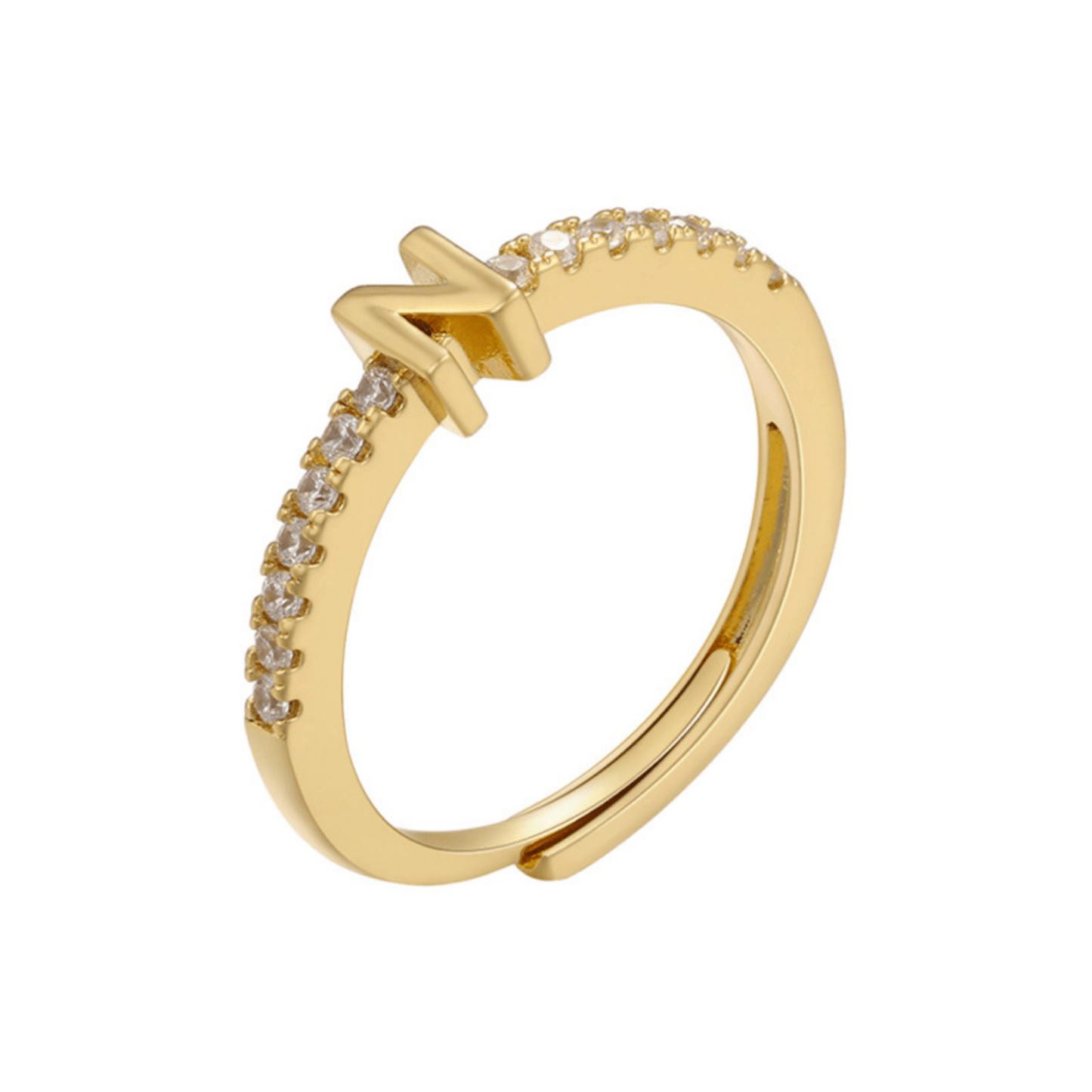 RICCARDI - BAGUE AJUSTABLE "Elegant Initial Sparkle" - Riccardi