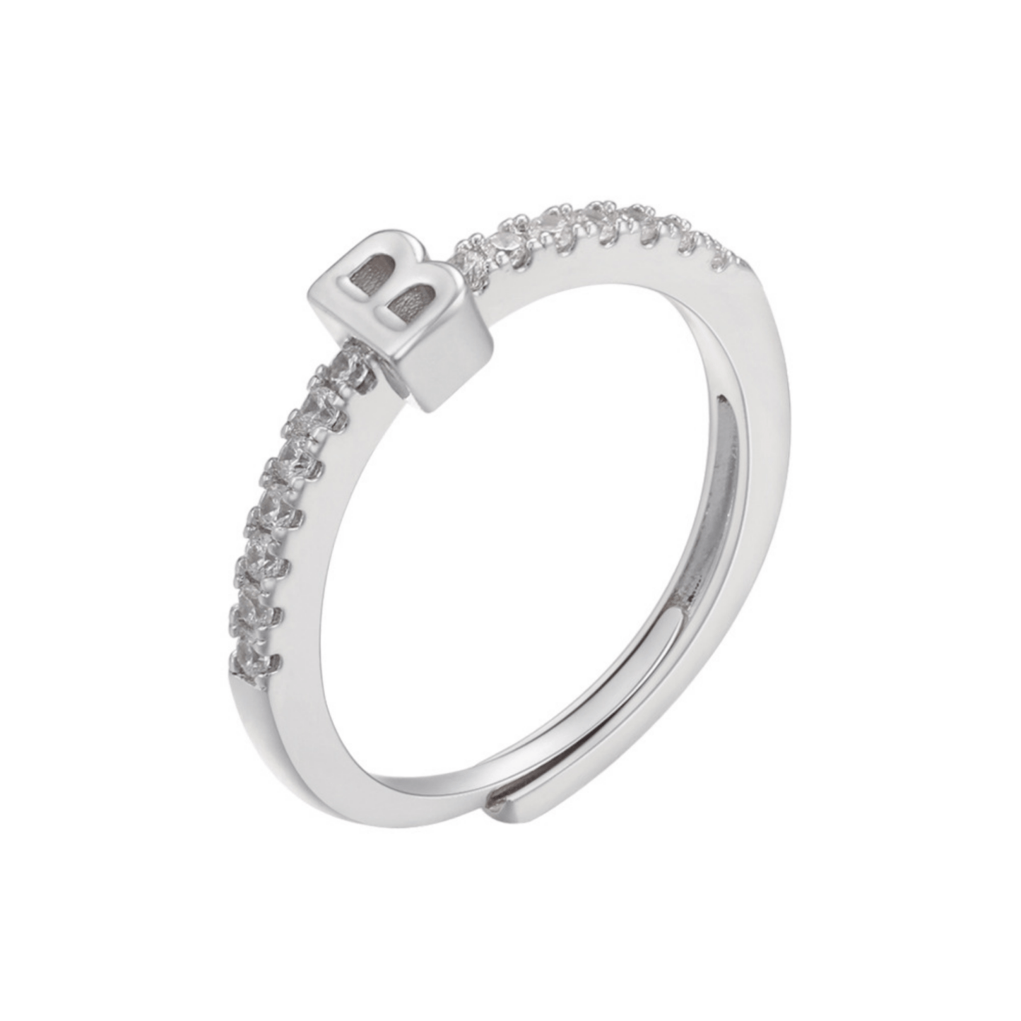 RICCARDI - BAGUE AJUSTABLE "Elegant Initial Sparkle" - Riccardi